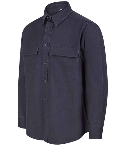 Front Row Drill Overshirt - NAV - XS